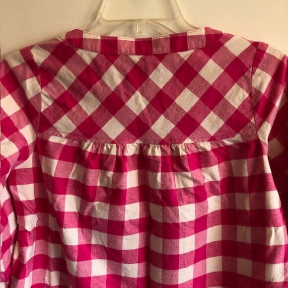 VINEYARD VINES Girls Pink Check Long Sleeve Top L - Picture 8 of 15